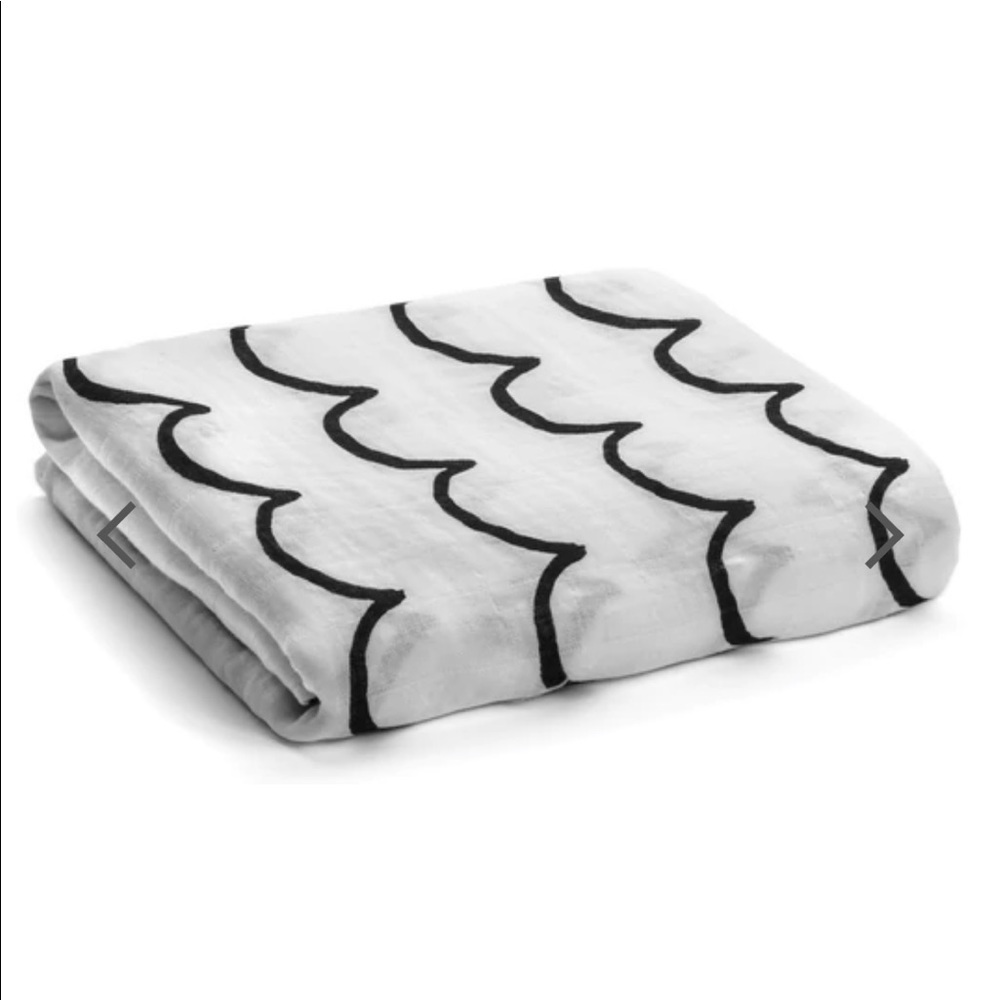 NEW Waves Modern Burlap Swaddle Blanket